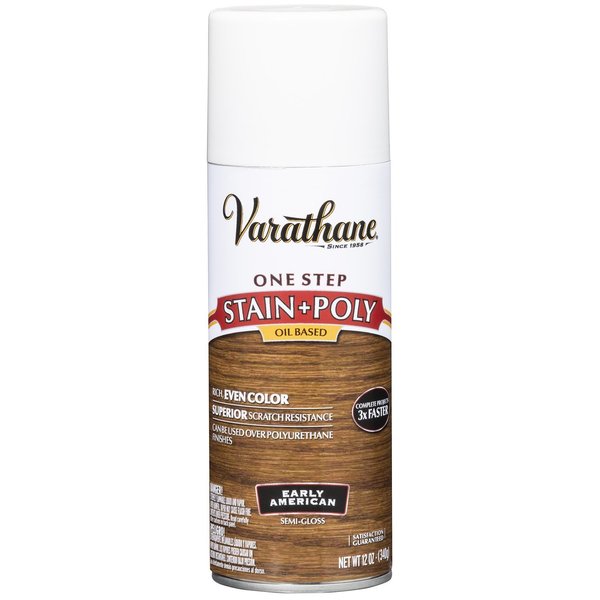 Varathane Semi-Transparent Semi-Gloss Early American Oil-Based Polyurethane Stain and Poly Spray 12 243869